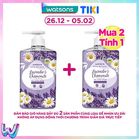 Gel Rửa Tay Watsons Love My Skin Lavender Chamomile Scented Gel Hand Wash 500ml