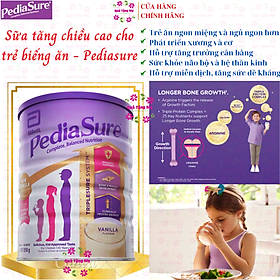 Sữa tăng chiều cao cho trẻ biếng ăn từ 1-10 tuổi Úc Pediasure Vanilla giúp phát triển cân đối chiều cao, cân nặng, trí não - QuaTangMe Extaste - Complete, Balanced Nutrition - 1 lon 