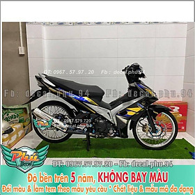 Tem rời Exciter 2006-2010 đen bạc vàng Crom (H)