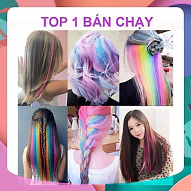 Tóc kẹp gảy line/ tóc hightlight/ tóc nhuộm màu dễ dùng sỉ số lượng lớn