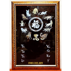 Mua ĐỐC LỊCH SƠN MÀI KHẢM ỐC - CHỮ PHÚC ( 12 CON GIÁP )