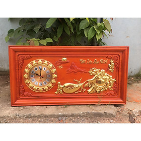 Mua Tranh đồng hồ treo tường phật di lặc kéo bao tiền kt 48×108×4cm