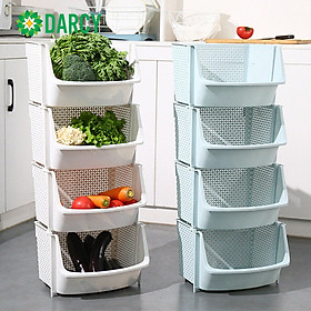Kệ Để Đồ Đa Năng DARCY 4 Tầng Sắp Xếp Rau Củ Quả, Bỉm Sữa Cho Bé Gọn Gàng Nhựa PP Cao Cấp