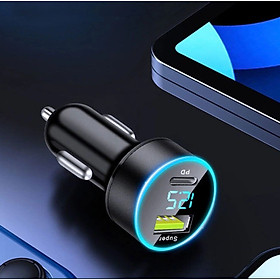 Mua Tẩu Sạc Điện Thoại Ô Tô 12/24V Cổng USB Và Cổng Sạc Nhanh Type-C Có Đèn Led Hiển Thị Điện Áp VOLCANO