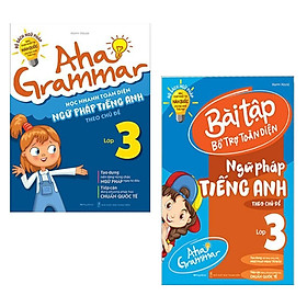 Combo Bộ Sách Công Phá Tiếng Anh Aha Grammar: Học Nhanh Toàn Diện Ngữ Pháp Tiếng Anh Lớp 3 + Bài Tập Bổ Trợ Toàn Diện Ngữ Pháp Tiếng Anh Lớp 3 Theo Chủ Đề (Bộ Sách Ngữ Pháp Bán Chạy Nhất Tại Hàn Quốc Cho Học Sinh Tiểu Học/ Tặng Kèm Bookmark Happy Life)