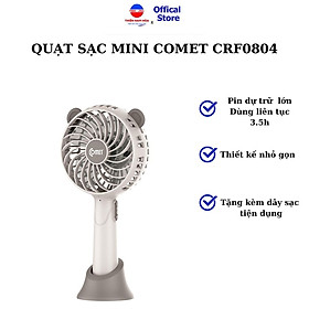 Mua Quạt sạc Comet CRF0804 - Quạt nhỏ gọn cầm tay cho Học sinh  Nhân viên văn phòng ...dùng 3.5h liên tục - Hàng chính hãng