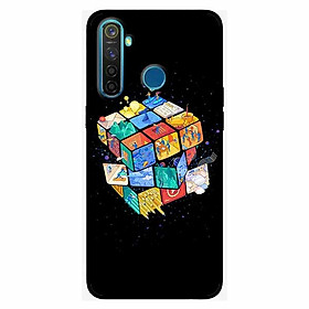 Ốp lưng in cho Realme 5 Rubik Vũ Trụ