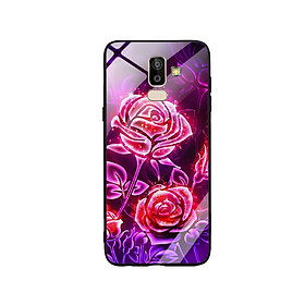 Ốp Lưng Kính Cường Lực cho điện thoại Samsung Galaxy J8 - Rose