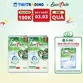 [Mẫu mới] Combo 2 Tã quần SunMate siêu mềm mại G1 mới size M-18+2 miếng