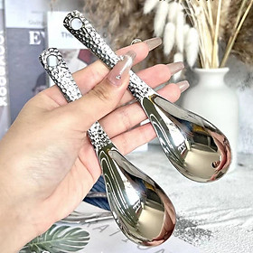 Mua Combo 10 muỗng thìa Inox dùng để ăn cơm  ăn chè  trái cây được dập hoa văn chìm phong cách thời trang
