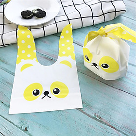 10 túi quà cột tai chấm bi hình gấu 