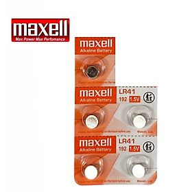 Mua Pin cúc áo chính hãng Alkaline Maxell LR41 AG3 / LR41 / 192 / A76 cho đồng hồ  thiết bị điện tử