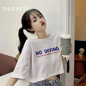 Áo Thun Croptop Nữ In Hình HAPPY BEAR - ON DIVING - IGNITION Siêu Cute - Năng Động