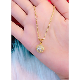 Dây chuyền nữ trái cầu xoàn   mạ vàng 18k mã 9073