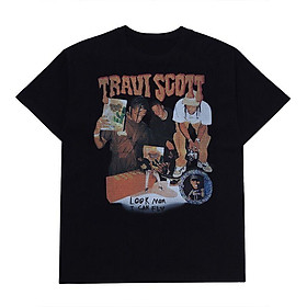 Áo Thun Tay Lỡ Travis Scott In Hình Cá Tính Phong Cách Hip Hop Hàn Quốc Unisex Form Rộng Nam Nữ - Beshine Store