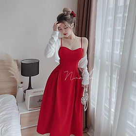 SÉT ÁO KHOÁC TĂM GÂN KÈM ĐẦM XẾP LY 2 TÚI CÓ MÚT CỰC XINH XẮN