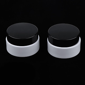 2pcs Empty Glass Makeup Container Face Cream Jars Bottle Case For Travel