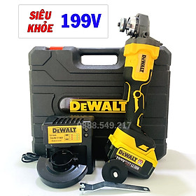 Máy Mài Góc - Máy Cắt Dùng Pin Cầm Tay Dewalt 199V Dùng Pin 10 Cells Siêu Trâu- Hàng Lõi Đồng, Không Chổi Than 3 Tốc Độ Tải - Chuyên Dùng Trong Các Loại Không Trình