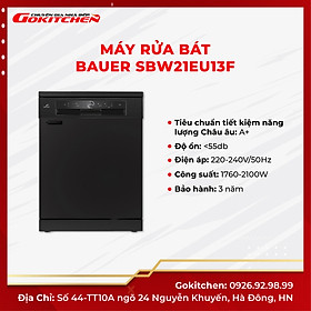 Máy rửa bát hiện đại BAUER SBW21EU13F - Hàng chính hãng