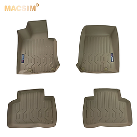 Thảm lót sàn xe ô tô Mercedes GLC 2016 -2020 Nhãn hiệu Macsim chất liệu nhựa TPV cao cấp màu be