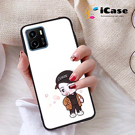Ốp lưng iCase dành cho Vivo Y15S chất liệu viền dẻo lưng cứng nhám TPU có hai lỗ xỏ dây đeo in nổi 4D hình bộ sưu tập Chibi 05