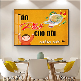 Tranh treo tường trang trí quán ăn phở cho đời niềm nở