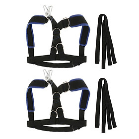 2 Sets Fitness Sled Harness Workout  Trainer Vest Belt With Pull Strap