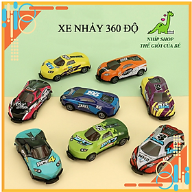 Ô tô đồ chơi trẻ em siêu xe mini bằng sắt lật nhảy 360 độ chạy đà siêu ngầu cho bé