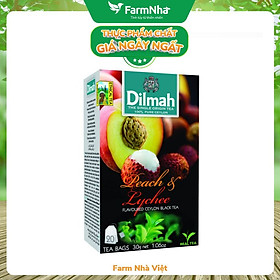 Hình ảnh Trà Dilmah Peach & Lychee (Hương Đào Và Vải) Túi Lọc 30g 20 túi x 1.5g - Tinh hoa trà Sri Lanka