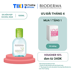 Dung dịch làm sạch và tẩy trang Micellar cho da hỗn hợp và da dầu Bioderma Sébium H2O - 100ml