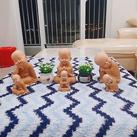 Combo 2 bộ chú tiểu ngồi+ 2 bình hoa