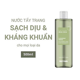 Nước Tẩy Trang Cho Da Dầu Mụn Pretty Skin 500ml - Prettyskin Rau Má Jeju Cica Giúp Sạch Sâu