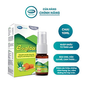 Xịt họng thảo dược giúp giảm ho, đau rát họng EUGICA MOUTH SPRAY Chai 10ml