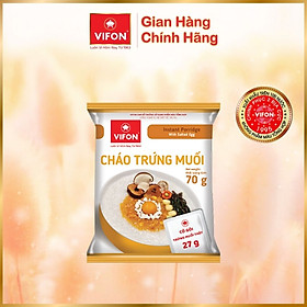 Thùng 50 Cháo Trứng Muối VIFON có Gói Thịt Thật 27gr  (70g / Gói)