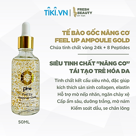 Tế bào gốc nâng cơ trẻ hóa Pime Feel Up Ampoule Gold dạng chai hỗ trợ giảm nám, mờ nhăn 50ml