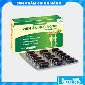 VIÊN ĂN NGỦ NGON HAPPY HEALTH DAILY (Hộp 30 viên) Hỗ Trợ Ăn Ngon, Ngủ Ngon, Ngủ Sâu, Giảm Mệt Mỏi, Căng Thẳng, Bồi Bổ Cơ Thể, Nâng Cao Thể Trạng.