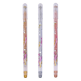 Vỉ 3 Bút Kim Tuyến CROWN MTJ 500GLS (Bạc, Vàng, Đỏ)