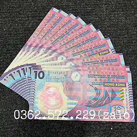 Combo 10 tờ Sưu tầm 10 Dollar Hongkong polyme tuyệt đẹp, sưu tầm