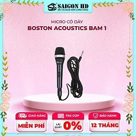 Micro có dây loại xịn BOSTON ACOUSTICS Bam 1 - Hàng chính hãng, giá tốt, nhạy âm hút tốt, lực mic mạnh, loại bỏ tạp âm tiếng ồn