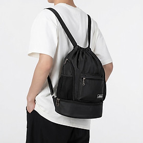 Balo dây rút thể thao đen Xbags Wisdom Xb 6004, Chất liệu chống thấm nước hiệu quả