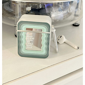 Case Ốp Vỏ Hình Gương sóng Gradient dành cho Airpods 1/2/ Airpods 3/ Airpods Pro- Hàng chính hãng - Airpods 1/2