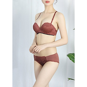 Bộ đồ lót đệm dày cài sau nâng đẩy ngực tạo khe có thể tháo rời dây