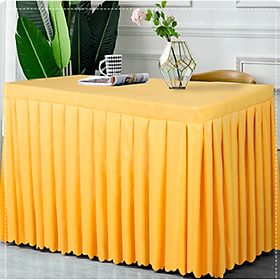 Mua Thảm/Khăn trãi bàn xếp ly màu vàng vải Polyester (1m2  1m6  1m8) - thờ cúng