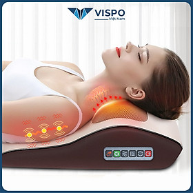 Gối Massage Hồng Ngoại Mát Xa Đa Chức Năng - Cổ Vai Gáy, Sử Dụng Pin Sạc Tiện Lợi, Phù Hợp Sử Dụng Mọi Nơi, Chất Liệu Da PU Cao Cấp