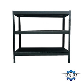 Kệ 3 tầng tấm thép màu đen 100cm