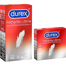 Bao cao su siêu mỏng Durex Fetherlite Ultima Hộp 12s + Hộp 3s