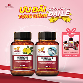 Bộ Sản Phẩm Bổ Sung Nội Tiết Tố Nữ: Nutri Evening Primrose Oil & Omega 3 - 60 Viên