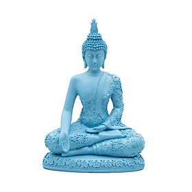 Cottage Resin Meditation Buddha Statue Marble Sculpture Handmade Decoration
