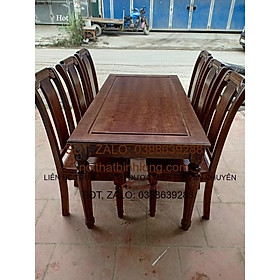 Bàn ghế phòng ăn lau màu óc chó Nội thất phòng bếp - nội thất sang trọng - giá cả hợp lý - ship toàn quốc
