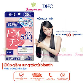 Viên uống Biotin Hoa Hồng từ DHC Nhật Bản - Kích thích mọc tóc cho nam, giảm rụng tóc cho phụ nữ sau sinh - gói 30 viên